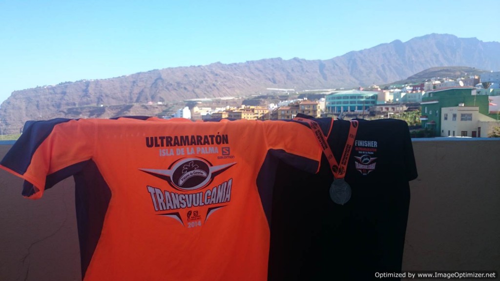 Two new hard earned t-shirts,and the view from my balcony of the last parts of the monster descent