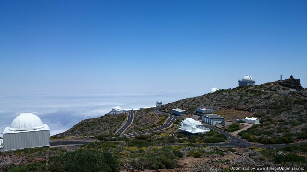 The observatories scattered about Roque de Los Muchachos