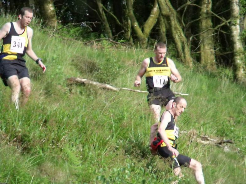 Barry Atkinson on his way to second place. Chased by Chris Roberts who finished third.