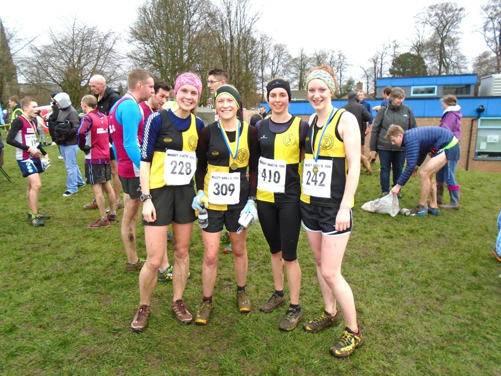 Knavesmire's winning Ladies team L-R Anwen, Sarah, Scout amd Cassie.