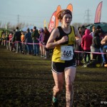 Cassie Holmes approaching the finish